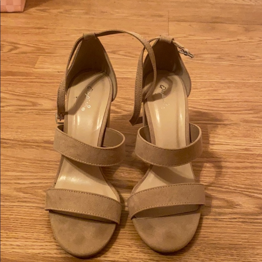 Block ankle strap heels